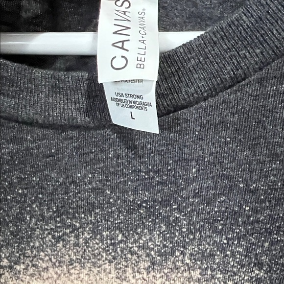 Bella Canvas Black Tee with Red and Cream Graphic - Picture 2 of 3